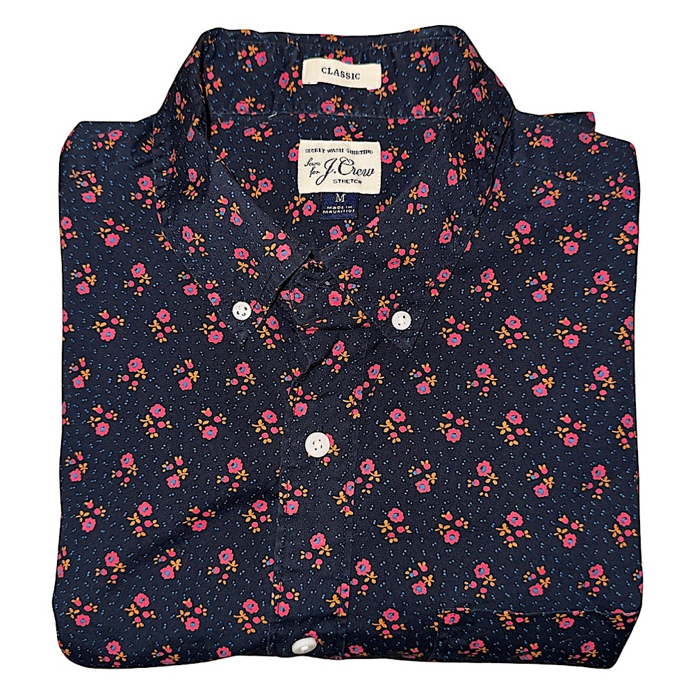 J. Crew Secret Wash Shirting Floral Print - Classic Fit - Picture 3 of 9